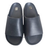 Heren slippers effen zwart 45