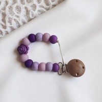 Speenkoord roosje paars lila