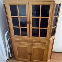 Houten vitrinekast