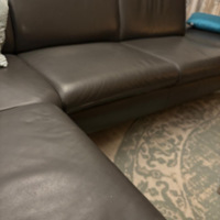 Prachtige bruin grijze design hoekbank