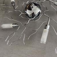 Zilverkleurig plafondlamp