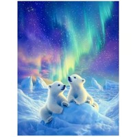 nr 18 Diamond Painting ijsberen 50x40cm (vierkant)