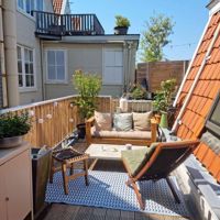 Outdoor sofa without cushions