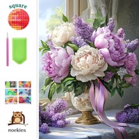 nr 54 Diamond Painting bloemen 50x40cm (vierkant)