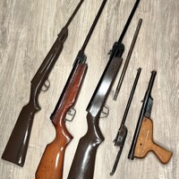 Drie luchtbuksen en onderdelen