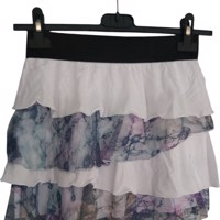 Metrofive mini rok met laagjes van kant wit S/M