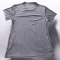 Heren t-shirt effen grijs M