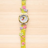 Horloge voor Kinderen - Bloemen - Kast 32 mm - Geel