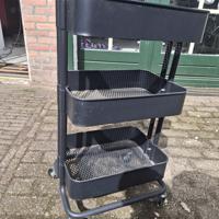 IKEA Rolkast Raskog / Norrava zwart 35x45x77cm