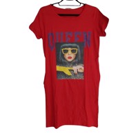 Shirt jurk Queen rood S