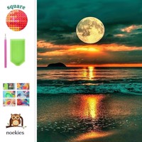 nr 56 Diamond Painting zonsondergang 50x40cm (vierkant)