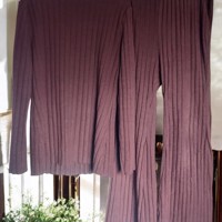 Tweedelige stretchy kleding set wijnrood XXL
