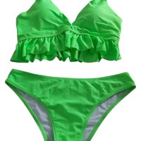 bikini 2 delig neon groen M