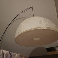 Booglamp met papieren lampenkap