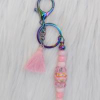 Sleutelhanger - tashanger metallic lichtroze