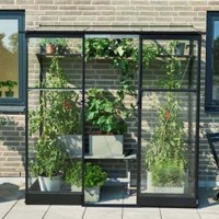 Tuinkas Qube LT 26, zwart, VG 3mm + PC 6 mm