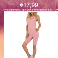Holala playsuit / sportpak eendelig roze S/M - L/XL