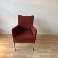 4 Terracottarode eetkamerstoelen