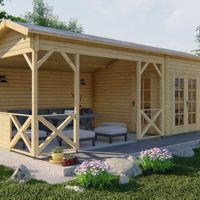 Blokhut - Tuinhuis Kukka | 40 mm | vuren onbehandeld
