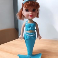 Mermaid zeemeermin pop blauw 18cm