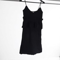 Stretchy ribgebreide jurk zwart S/M