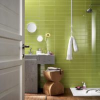 Groene wandtegels accent tegels 10x40 voor badkamer, toilet