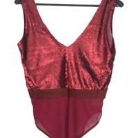 Glo-Story glitter lovers body wijnrood M/L