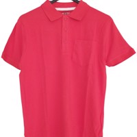 Glo-Story effen heren polo rood S