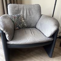 Blauwe fauteuil