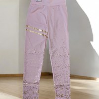 Holala stretchy legging lichtroze goud glitter S/M 36/38