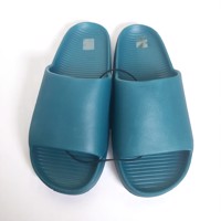 Heren slippers effen groen 44