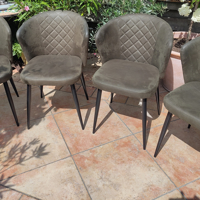 4 leuke donkergroene fauteuils