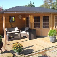 Blokhut 3055Z met overkapping
