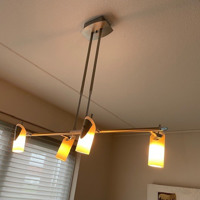 Hanglamp met 4 LED lampen - dimbaar en verstelbaar