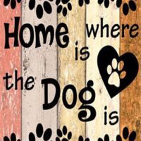nr 2039 Diamond Painting dog tekst 50x40cm (rond)