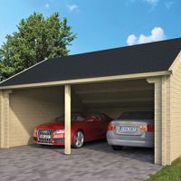 Tuinhuis-Blokhut garage NYSSE: 600 x 600cm