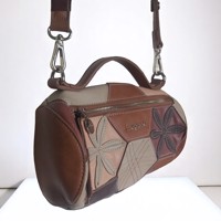 ronde schouder - hand tas bruin leer