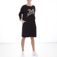Sweat jurk motorcycle strass steentjes zwart XL/XXL