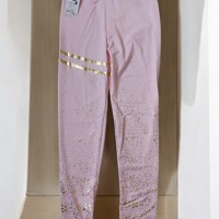 Holala stretchy legging lichtroze goud glitter L/XL 