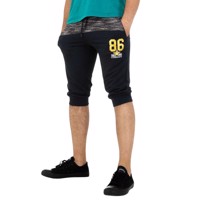 Heren korte broek donkerblauw grijs XL