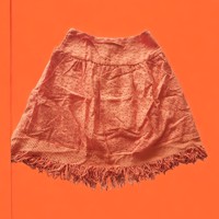 Drole de Copine rok gaatjes patroon oranje S/M