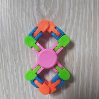 Flexibele Fidget Spinner roze meerkleurig