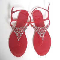 Sandalen strass steentjes rood 38