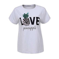 Glo-Story t-shirt lichtblauw love pineapple S