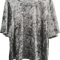 Shein velours mintgroen shirt L