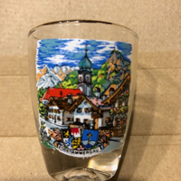 Borrelglaasje Oberammergau (Zuid-Duitsland) borrel glas 