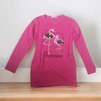 Seagull lang shirt flamingo's forever glitter 170/176