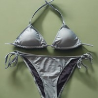 tweedelige bikini khaki groen L