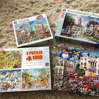 4 stuks als nieuw compleet puzzels