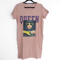 Shirt jurk Queen roze M